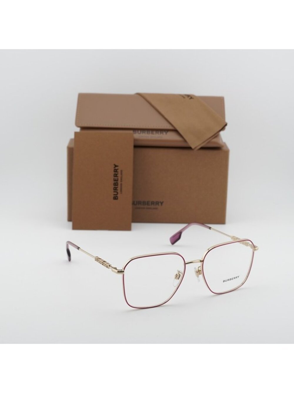 Burberry BE1382D 1357 Eyeglasses Gold / Purple 55mm Square Frame - Picture 10 of 10